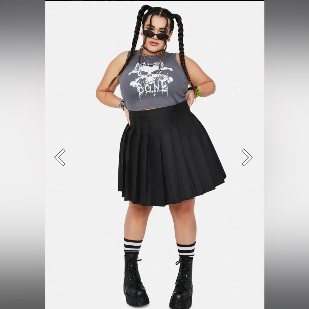 Black pleated skirt from Dolls Kill